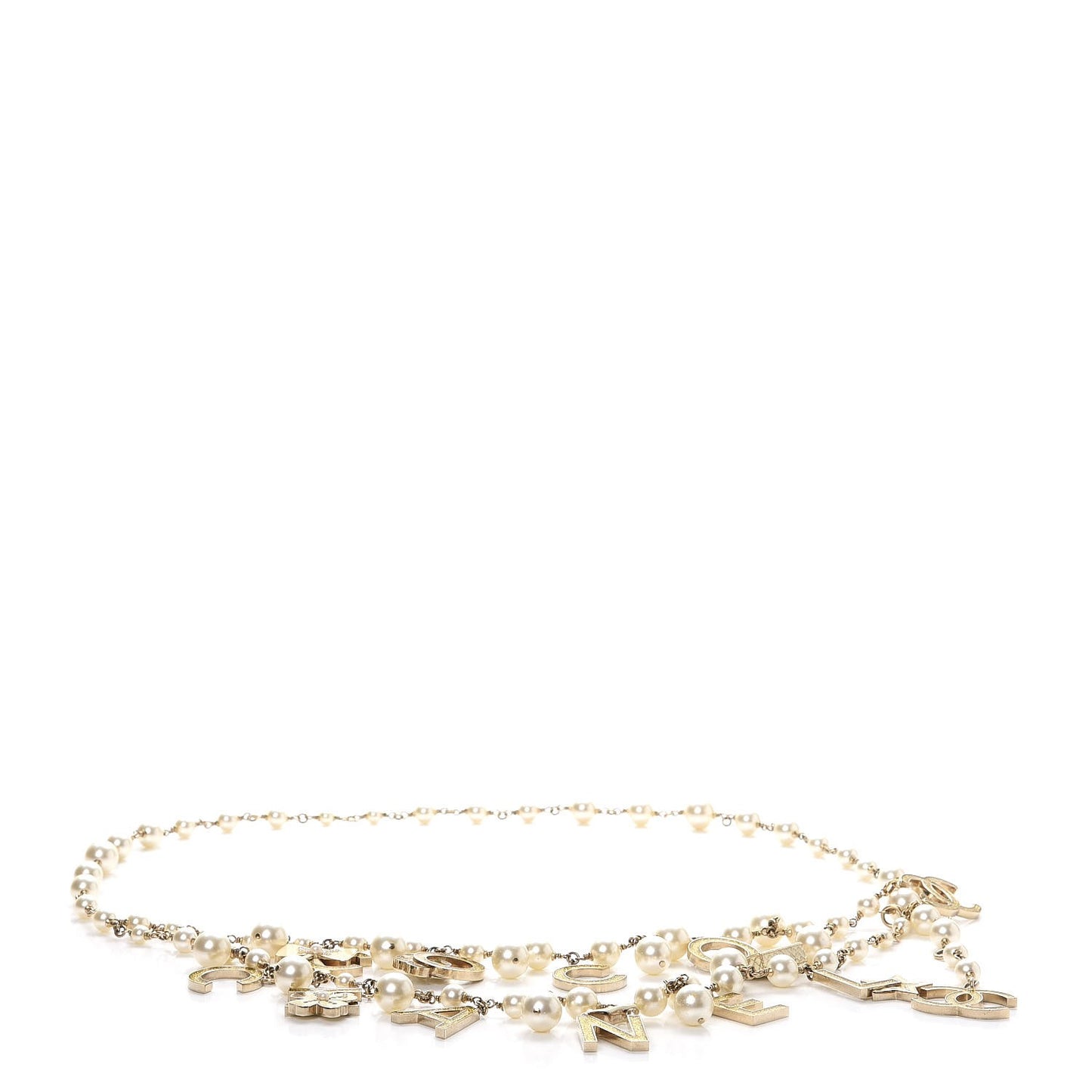 Pearl Charm Coco CC Belt Gold