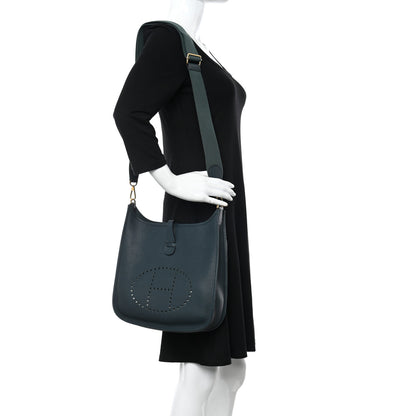 Hermes Taurillon Clemence Evelyne III PM Vert Cypress 2 of 10