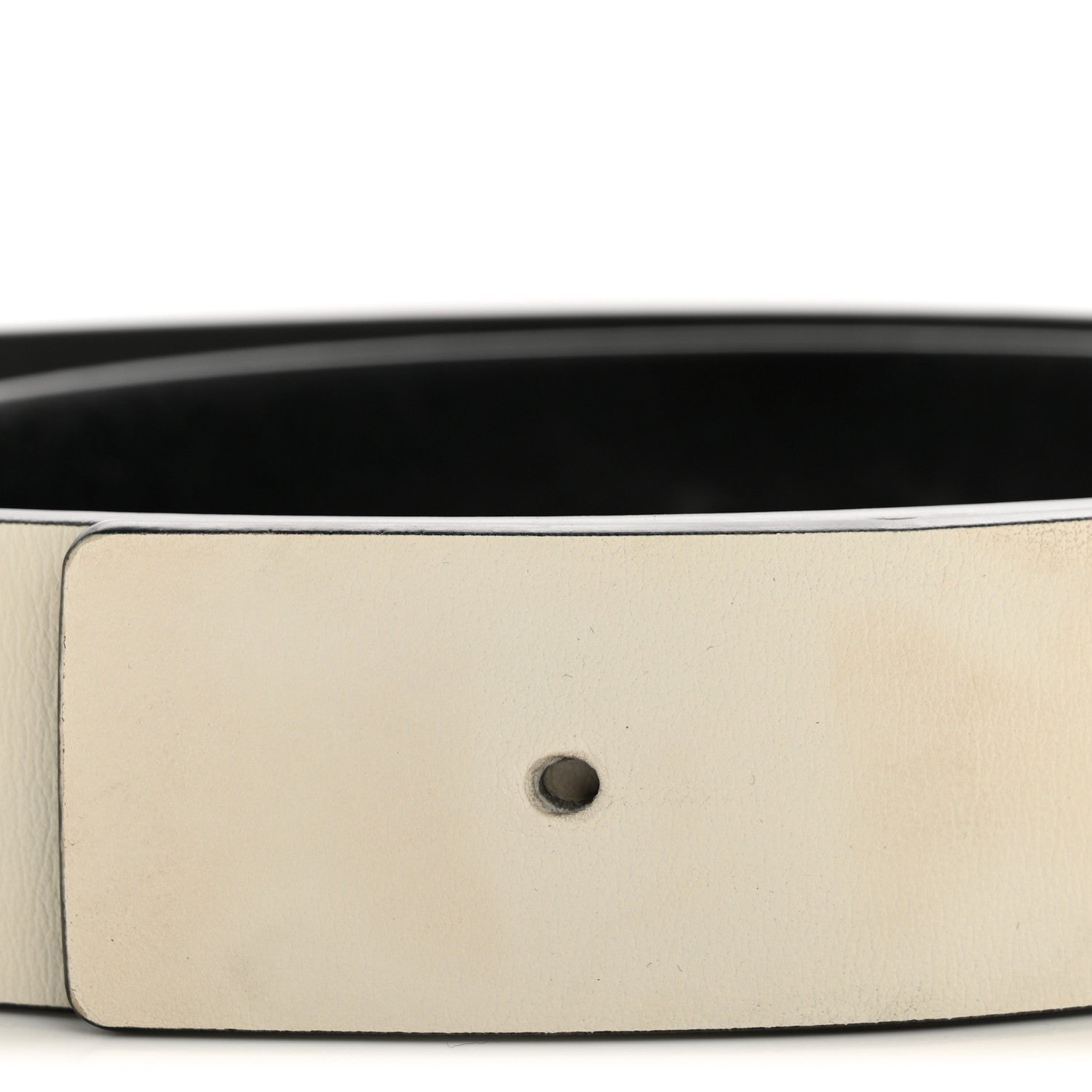 Chanel Calfskin CC Reversible Belt 85 White Black 7 of 9