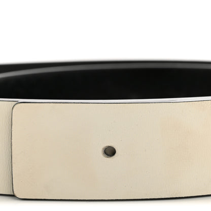 Chanel Calfskin CC Reversible Belt 85 White Black 7 of 9