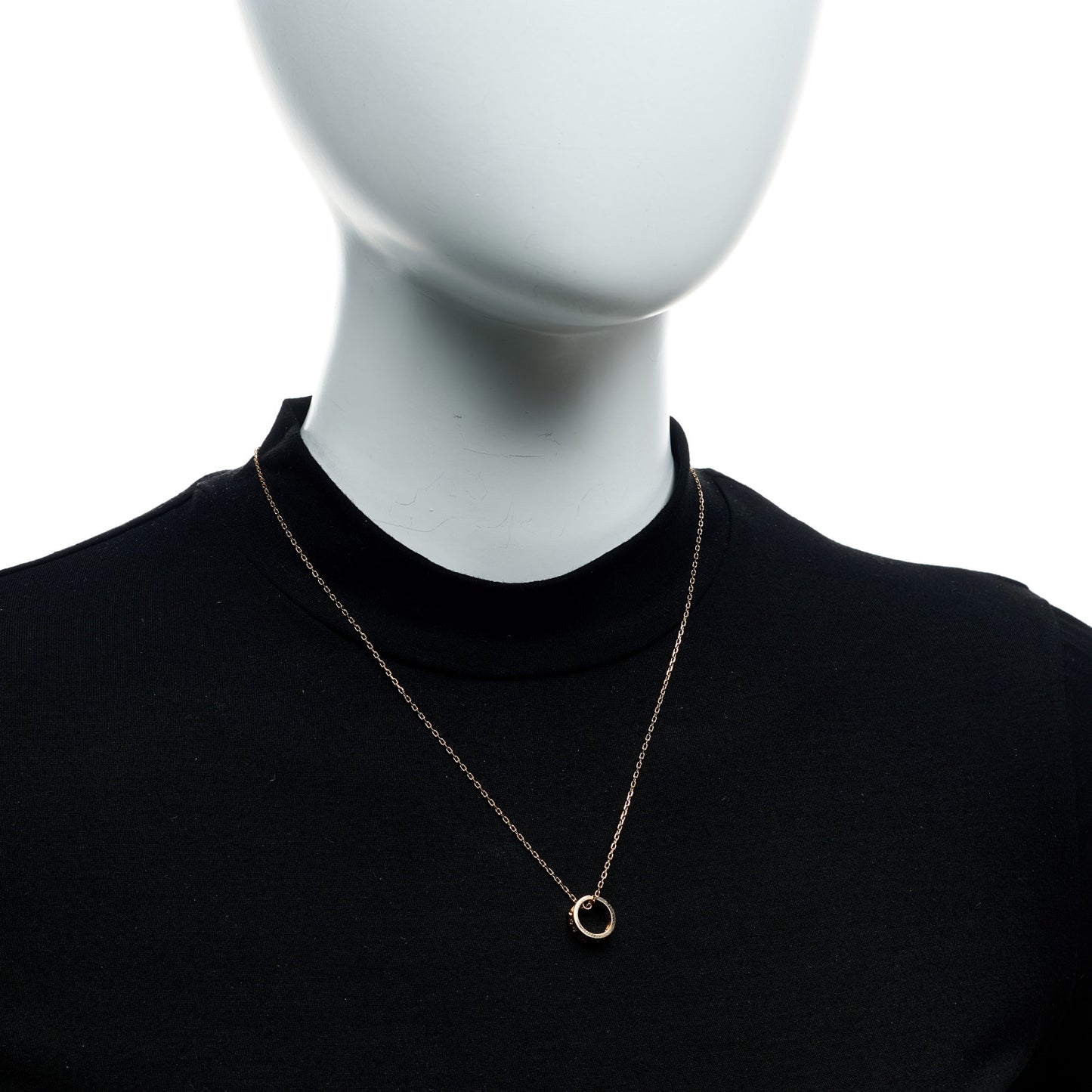 18K Rose Gold Diamond Icon Amore Pendant Necklace