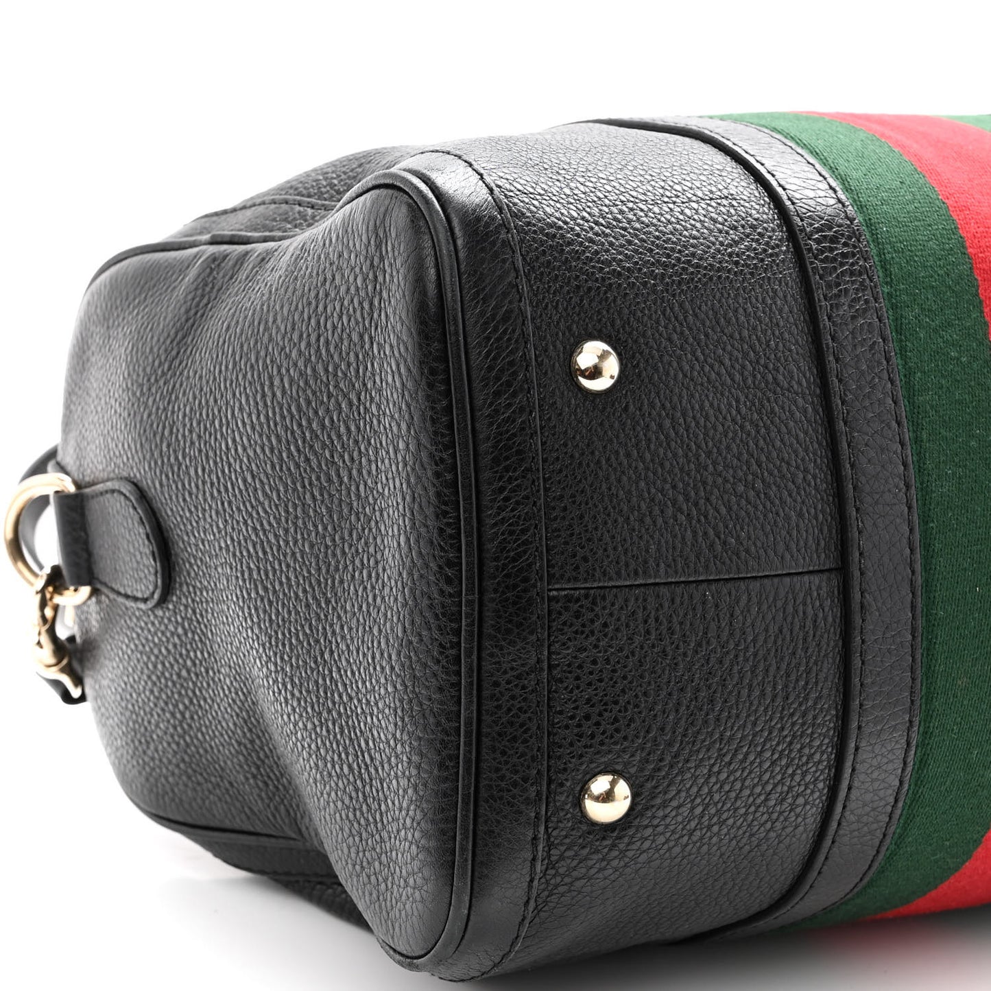 Calfskin Vintage Web Medium Boston Black