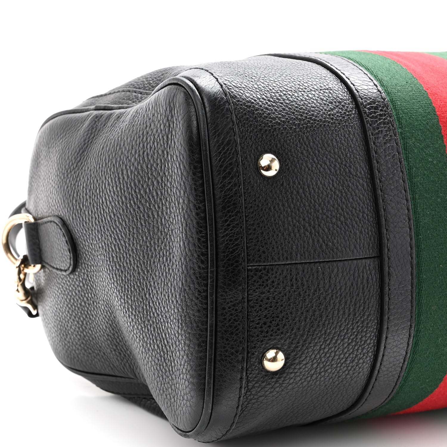 Gucci Calfskin Vintage Web Medium Boston Black 10 of 15