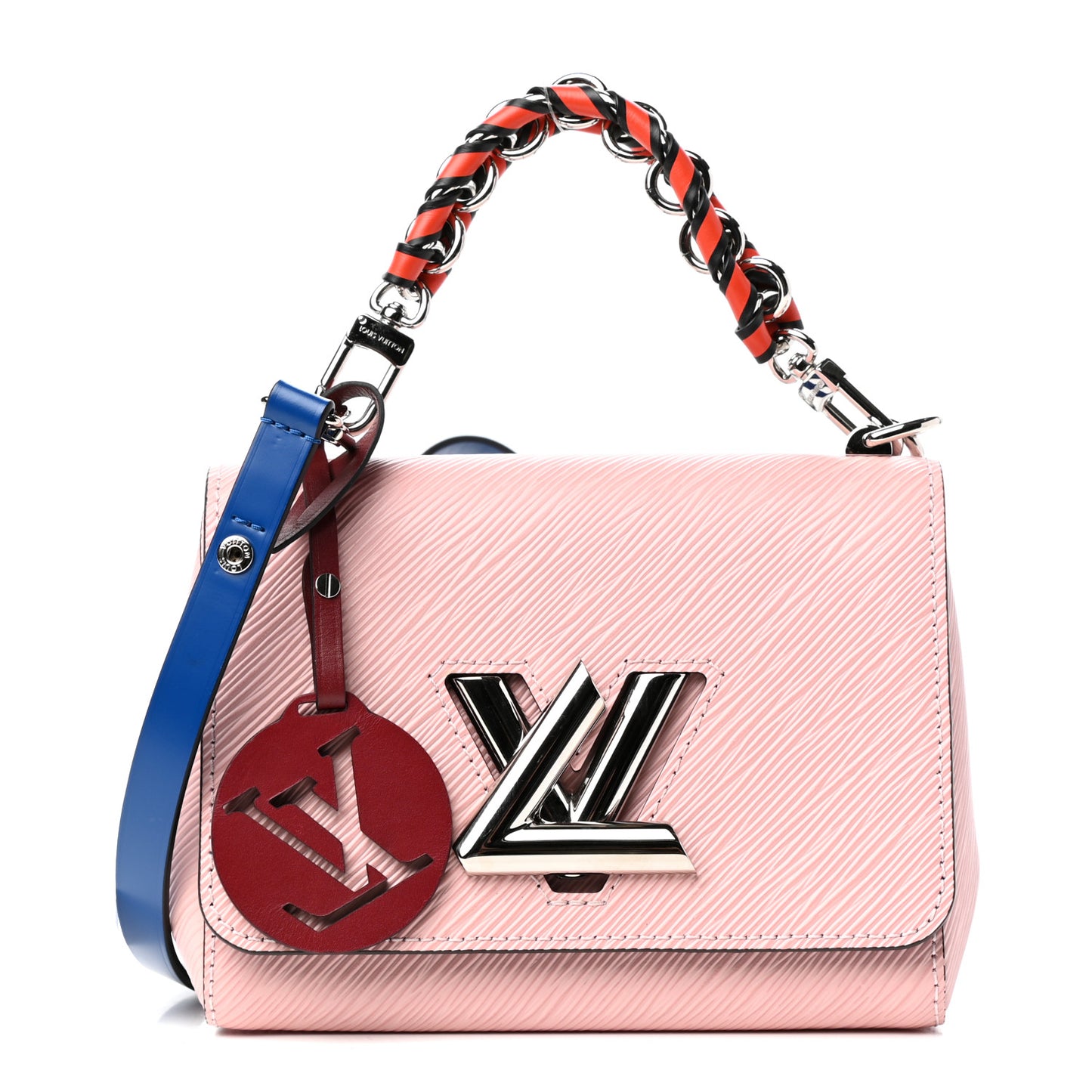 Epi Twist Braided Strap Shoulder Bag PM Rose Ballerine