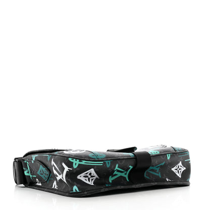 Louis Vuitton Monogram Eclipse LV Graffiti Archy Messenger MM Green Lights 4 of 9