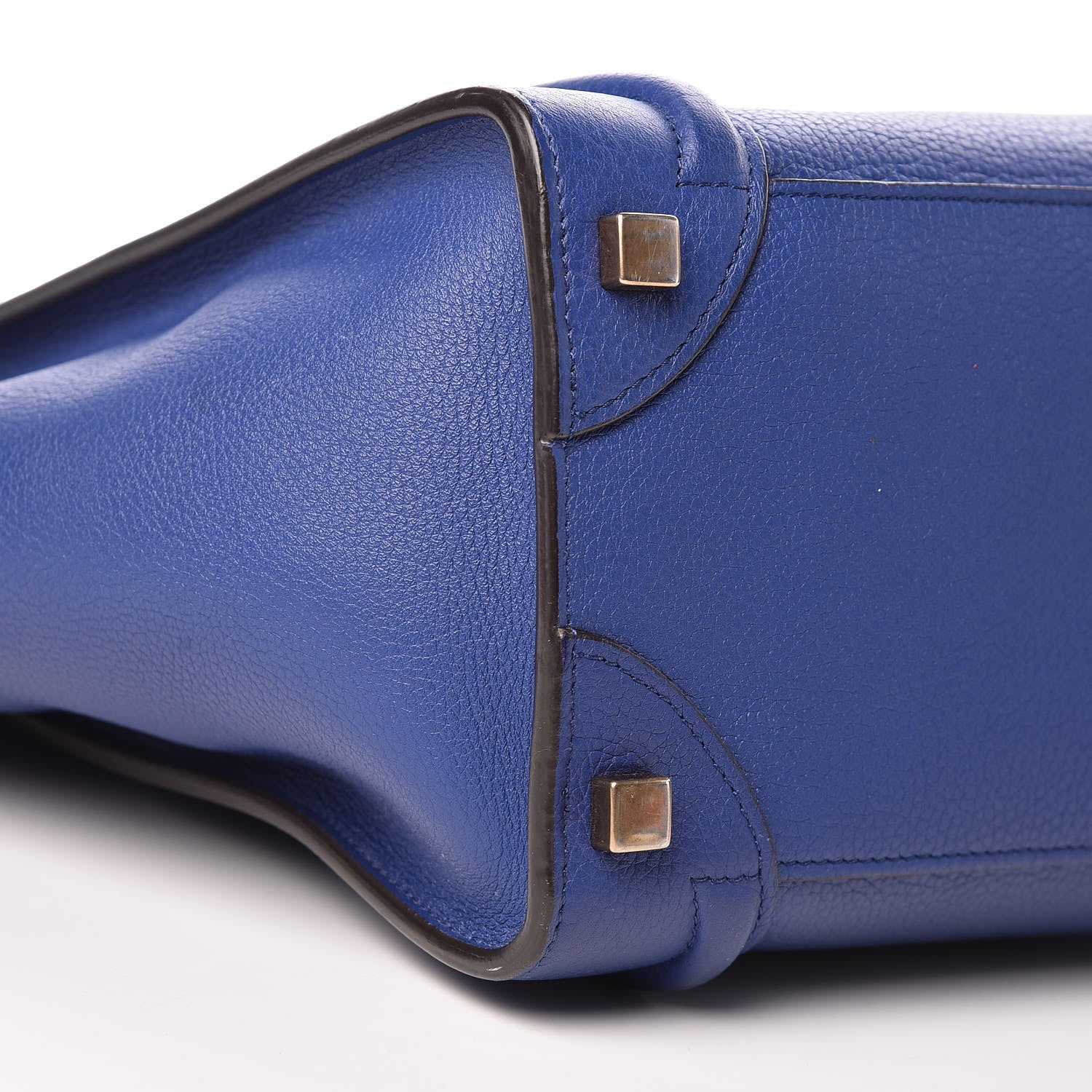 Celine Drummed Calfskin Micro Luggage Indigo 12 of 13