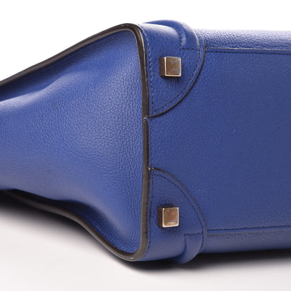 Celine Drummed Calfskin Micro Luggage Indigo 12 of 13