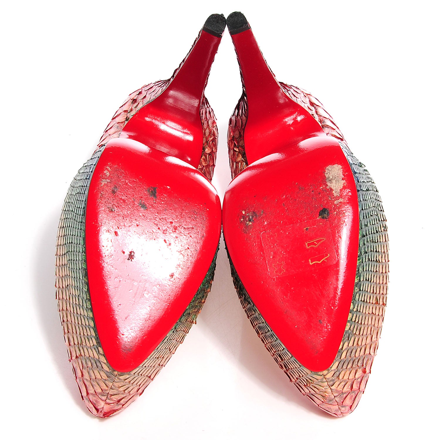 Christian Louboutin Python Daffodile 160 Pumps 36.5 Multicolor 4 of 5