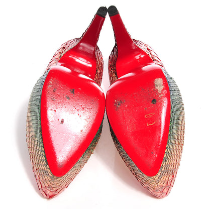 Christian Louboutin Python Daffodile 160 Pumps 36.5 Multicolor 4 of 5