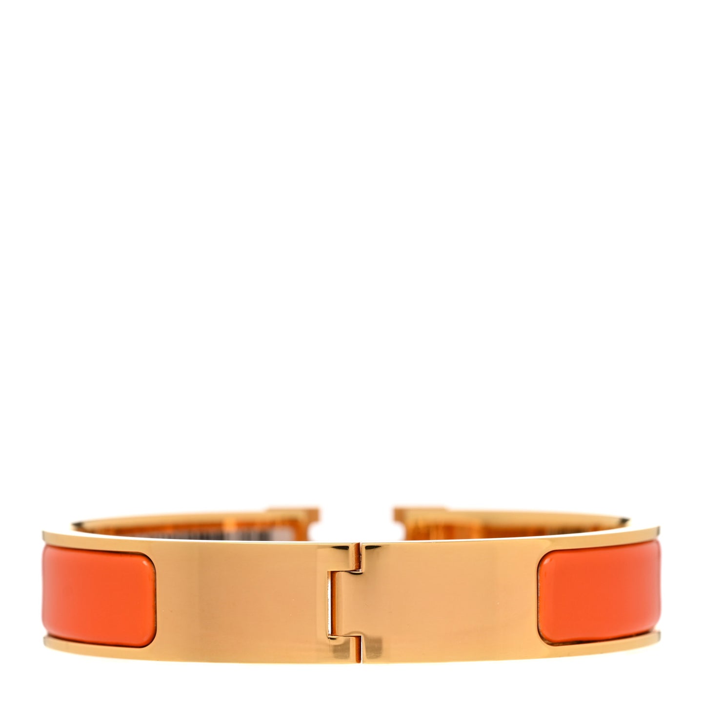 Enamel Narrow Clic Clac H Bracelet PM Orange