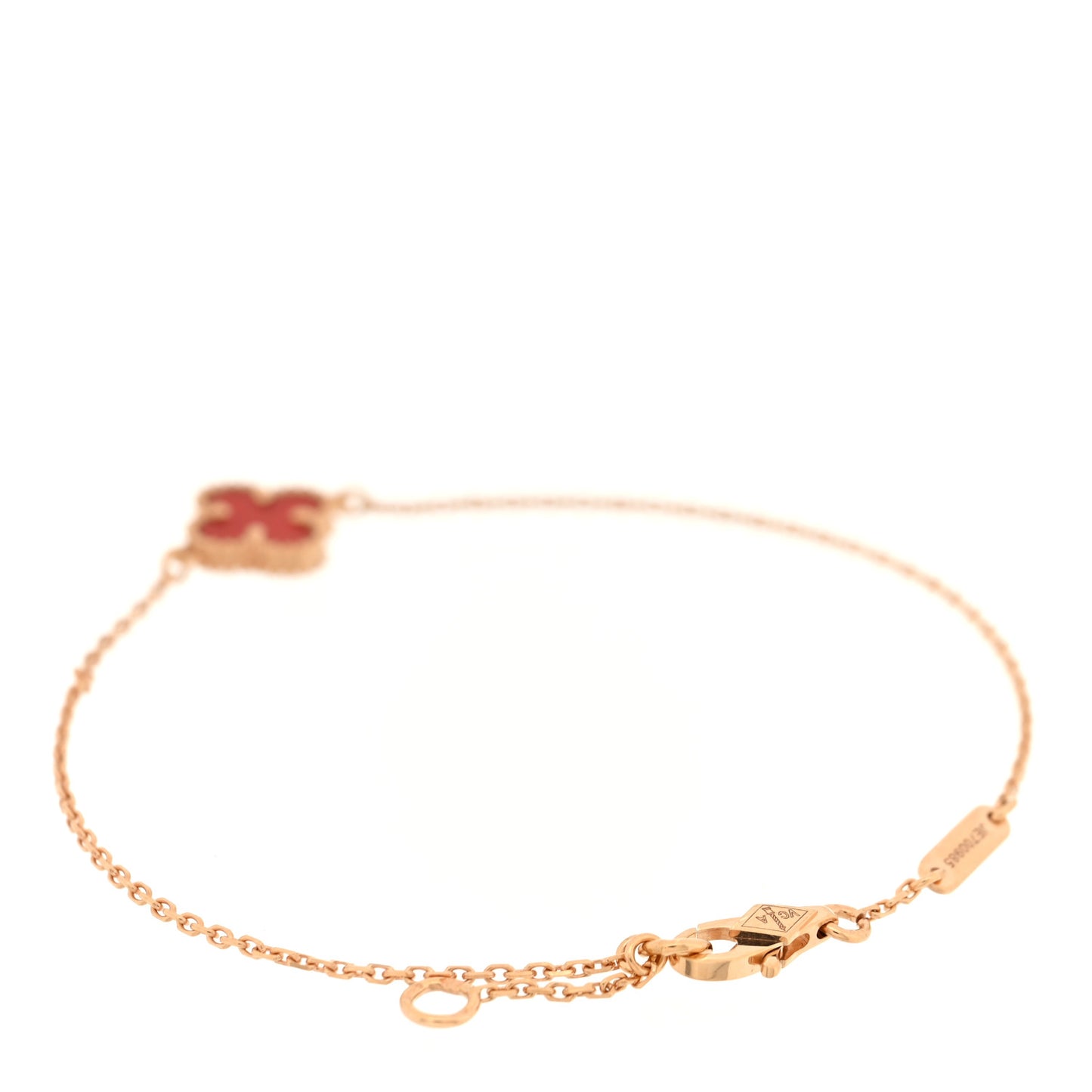 18K Rose Gold Carnelian Sweet Alhambra Bracelet