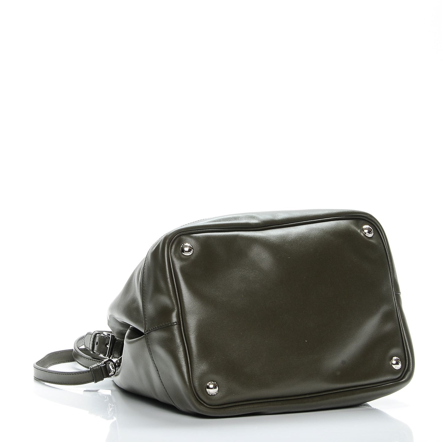 Soft Calf Bucket Bag Militare Ocra
