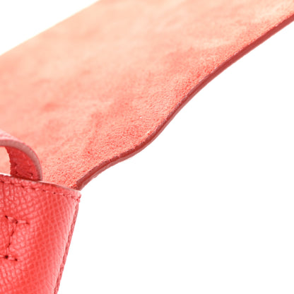 Celine Grained Shiny Calfskin Strap Clutch Scarlet 16 of 18