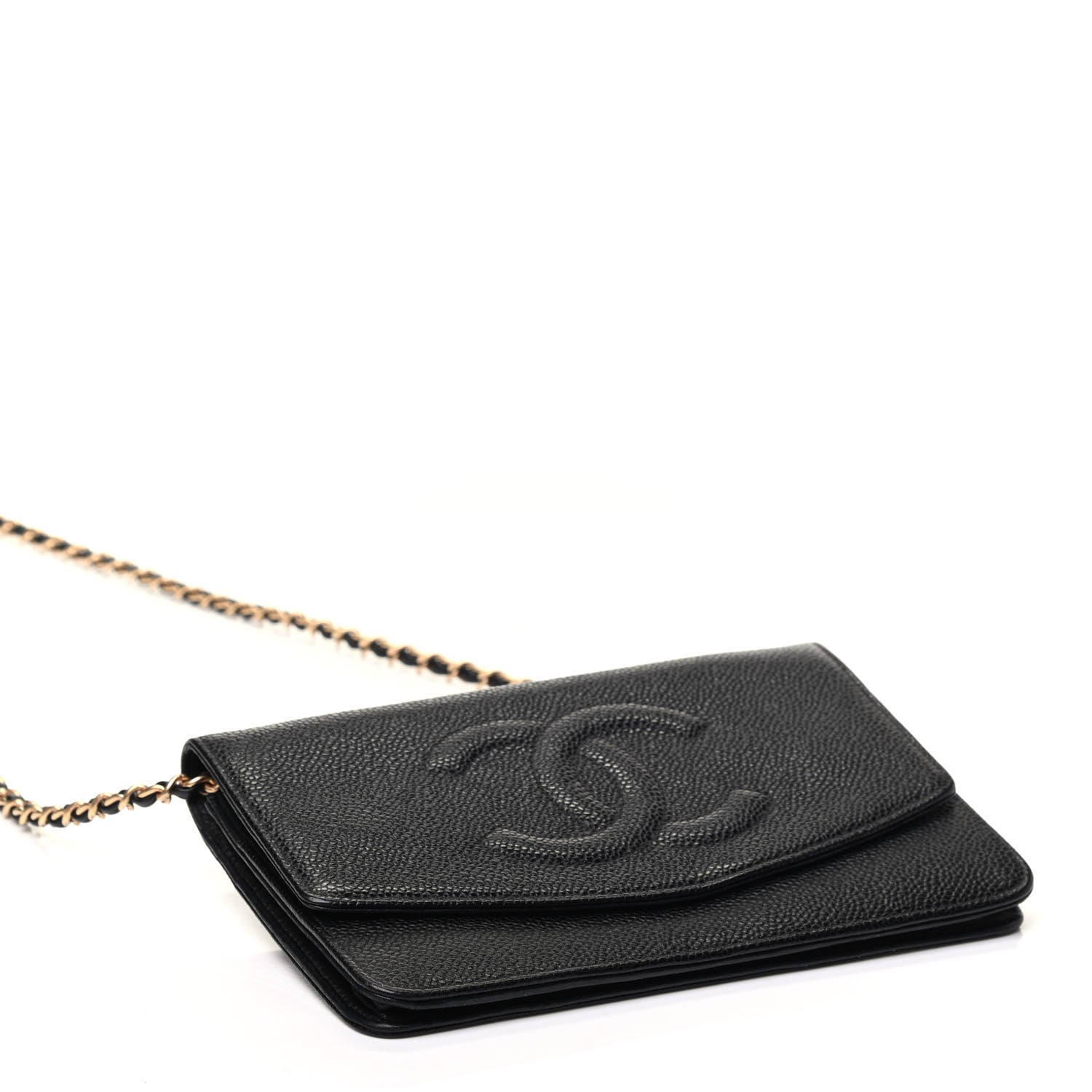 Chanel Caviar Timeless CC Wallet On Chain WOC Black 4 of 10