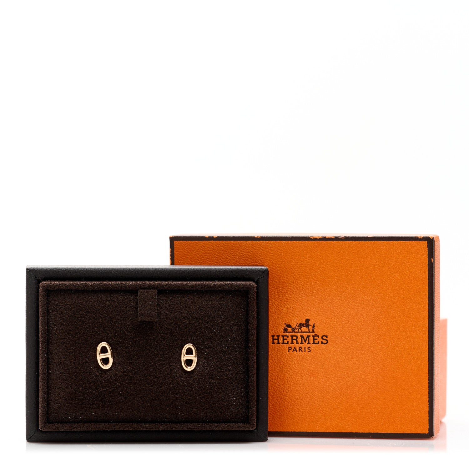 Hermes 18K Rose Gold TPM Farandole Stud Earrings 5 of 5