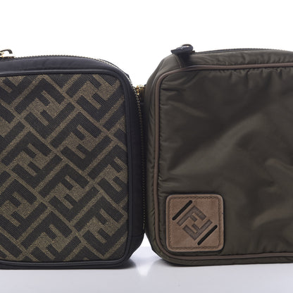 Fendi Nylon Dolmias Vitello Grace FF Multi Pouch Belt Bag Military Brown Tortora 12 of 12