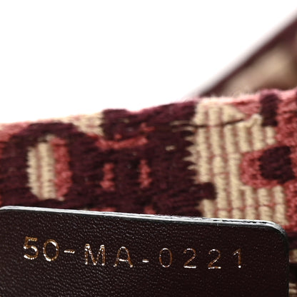 Christian Dior Oblique Large Book Tote Burgundy Multicolor 7 of 8