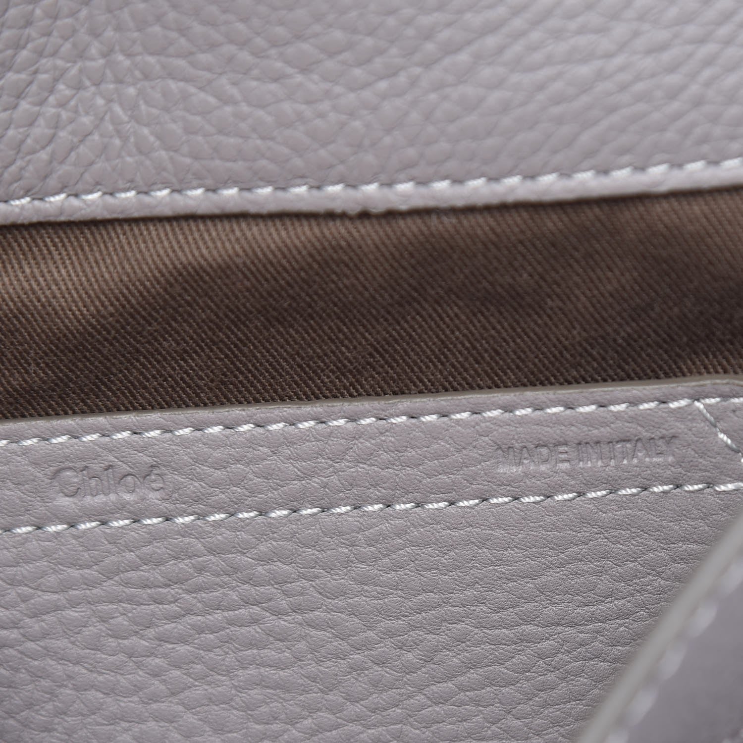 Chloe Calfskin Medium Marcie Round Crossbody Bag Cashmere Grey 6 of 7