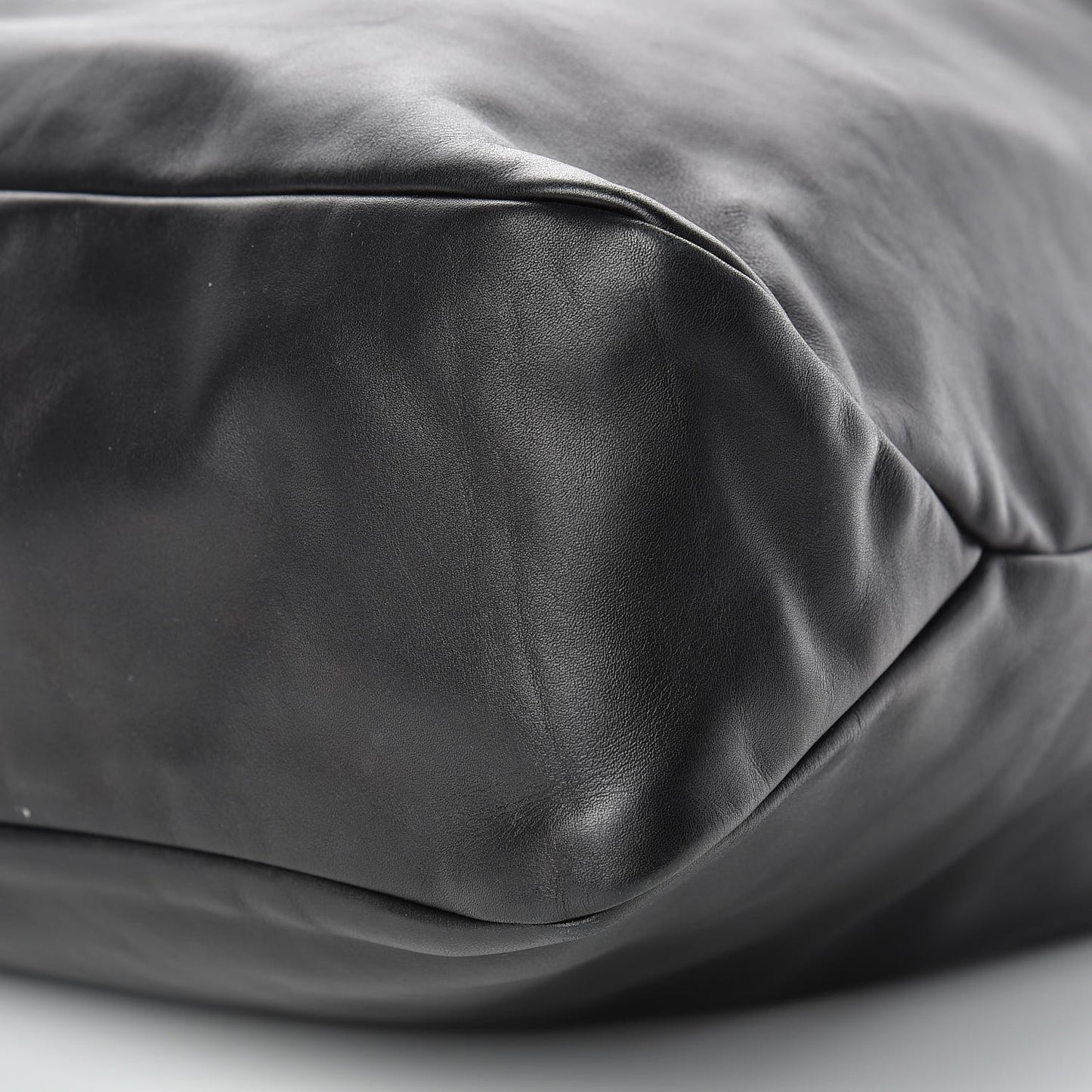 Calfskin Large Horsebit Chain Hobo Black