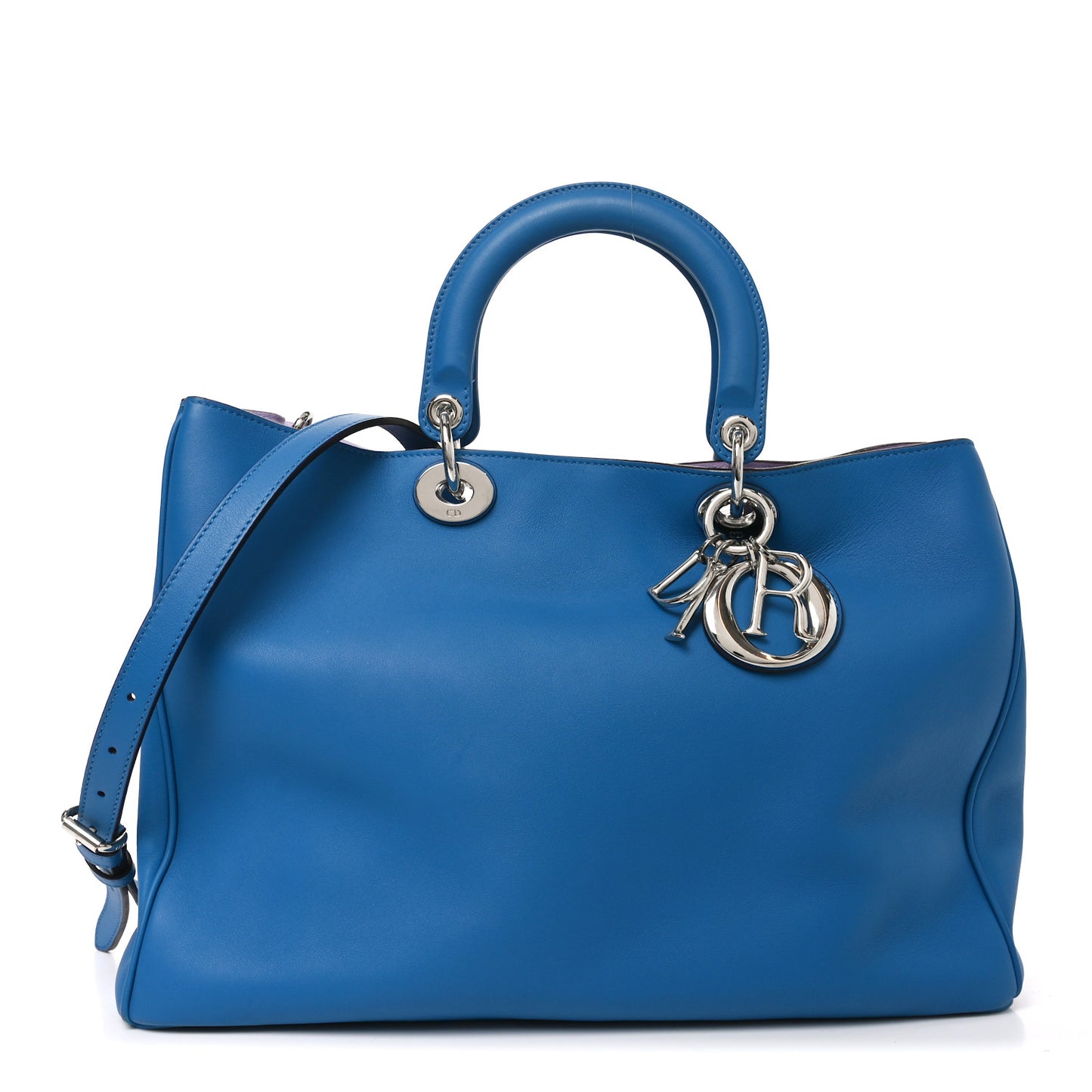 Smooth Calfskin Large Diorissimo Tote Blue