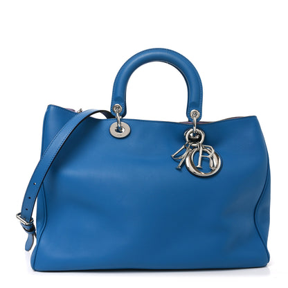 Christian Dior Smooth Calfskin Large Diorissimo Tote Blue 1 of 11