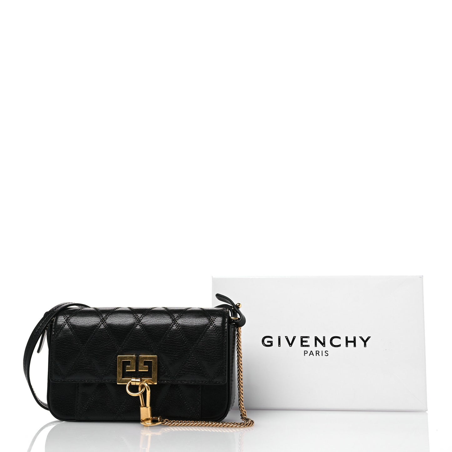Goatskin Quilted GV3 Mini Pocket Convertible Bag Black