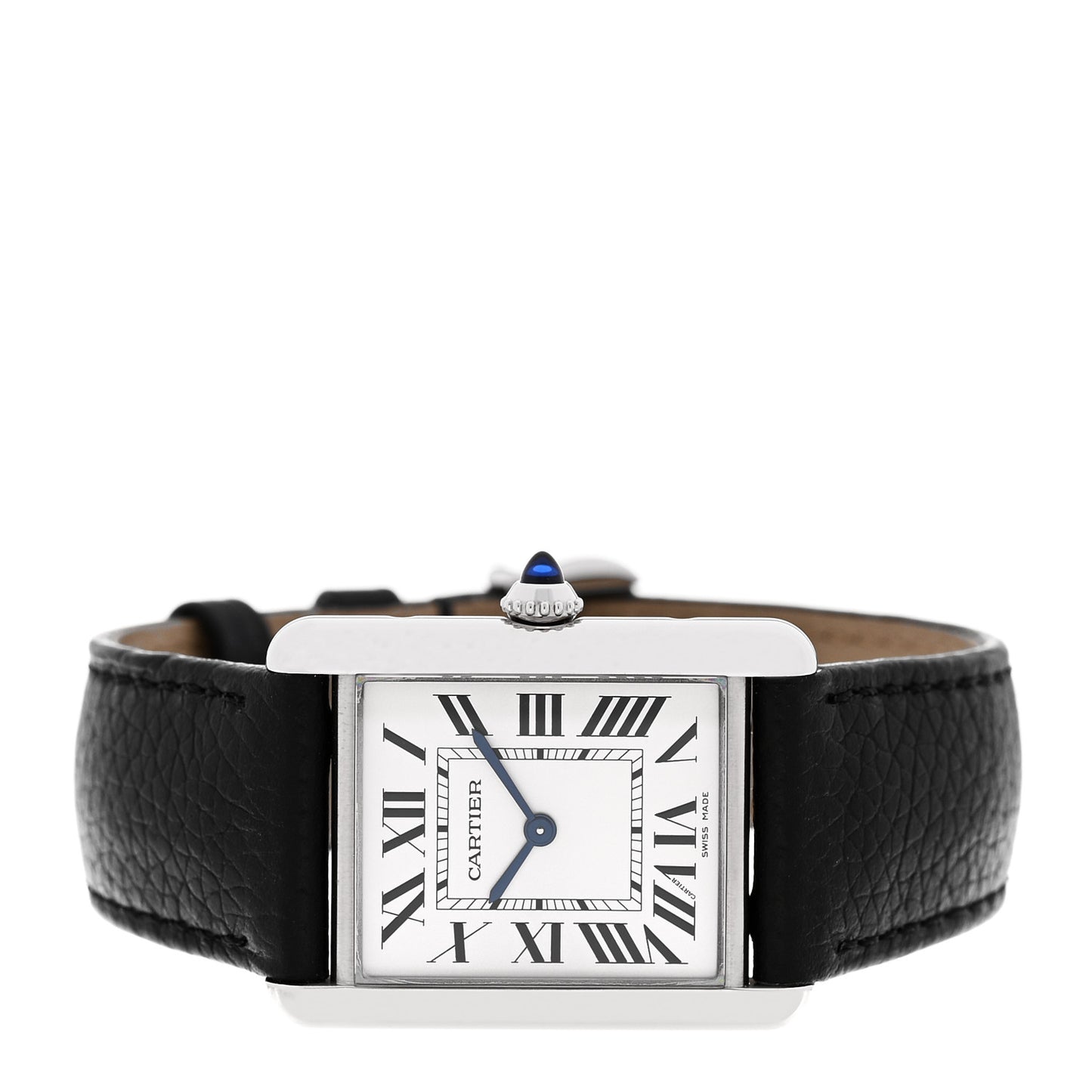 Stainless Steel Calfskin 25mm Must de Cartier Tank Quartz Watch