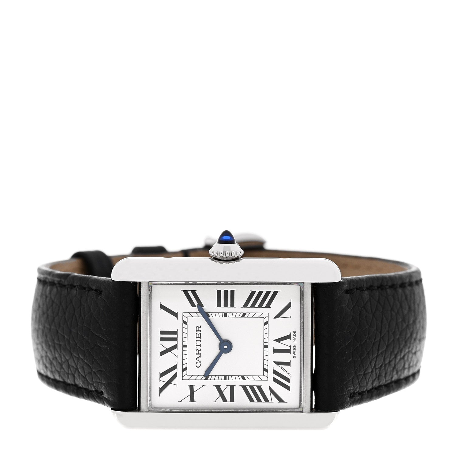 Cartier Stainless Steel Calfskin 25mm Must de Cartier Tank Quartz Watch 2 of 5