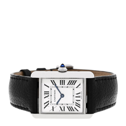 Cartier Stainless Steel Calfskin 25mm Must de Cartier Tank Quartz Watch 2 of 5