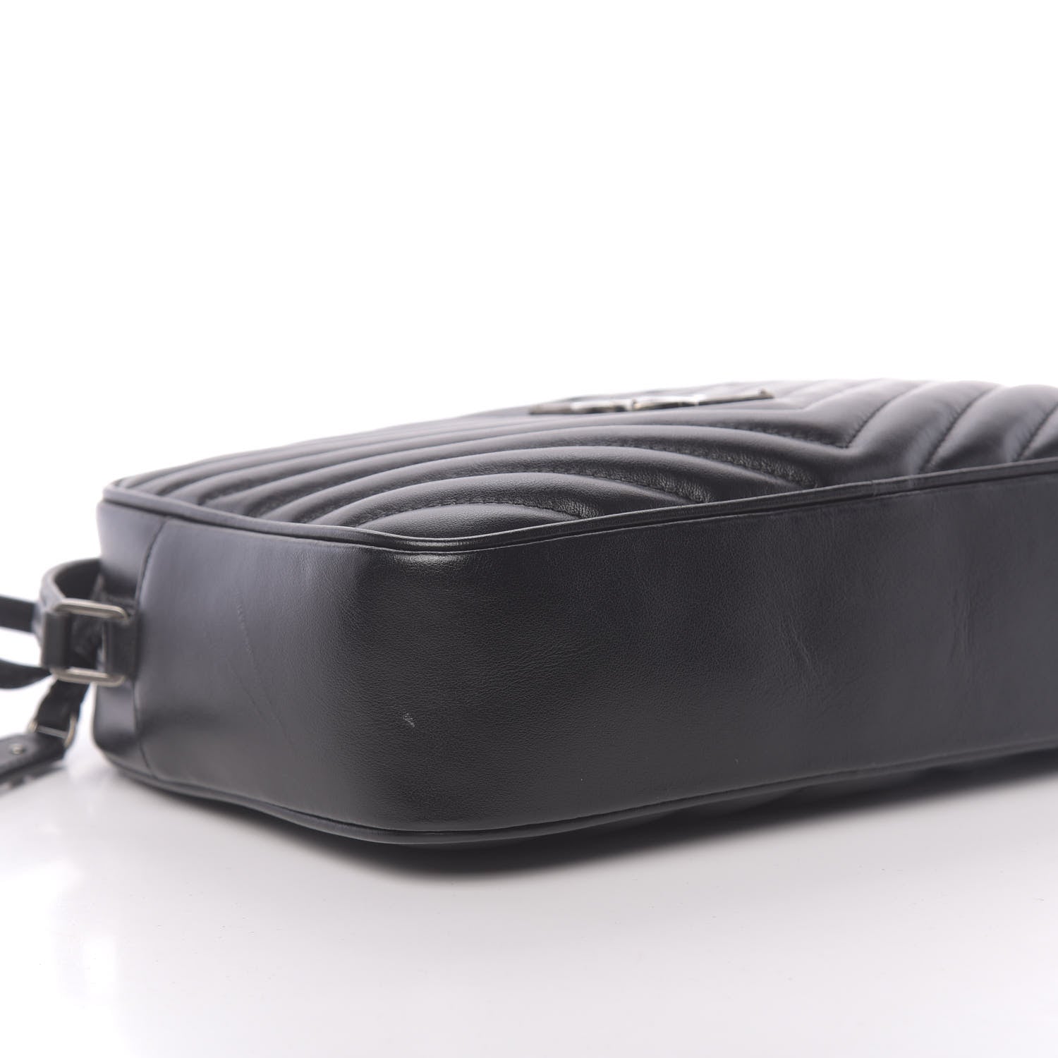 Saint Laurent Calfskin Matelasse Monogram Lou Camera Bag Black 8 of 10