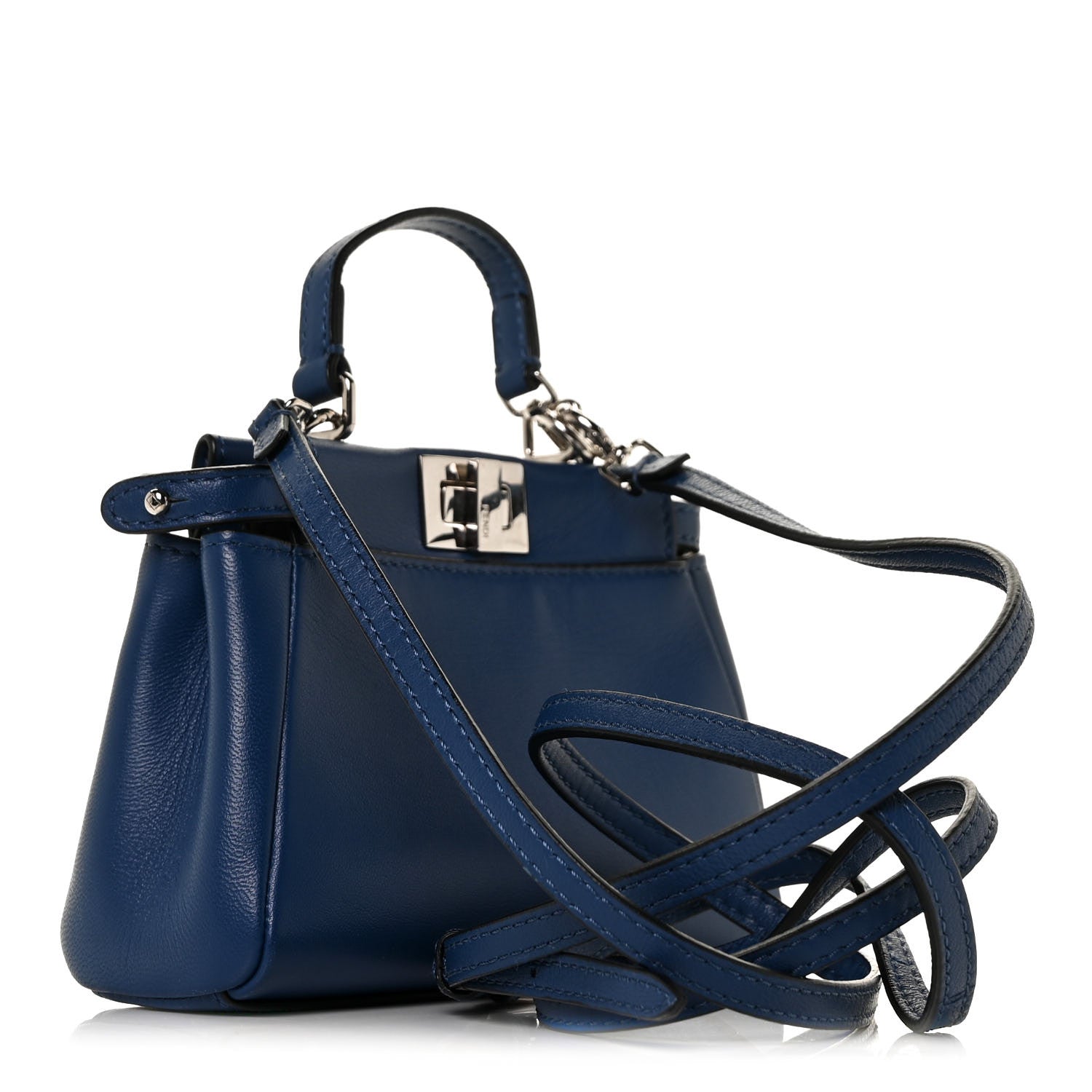 Fendi Shiny Nappa Micro Peekaboo Iconic Satchel Iris 2 of 6
