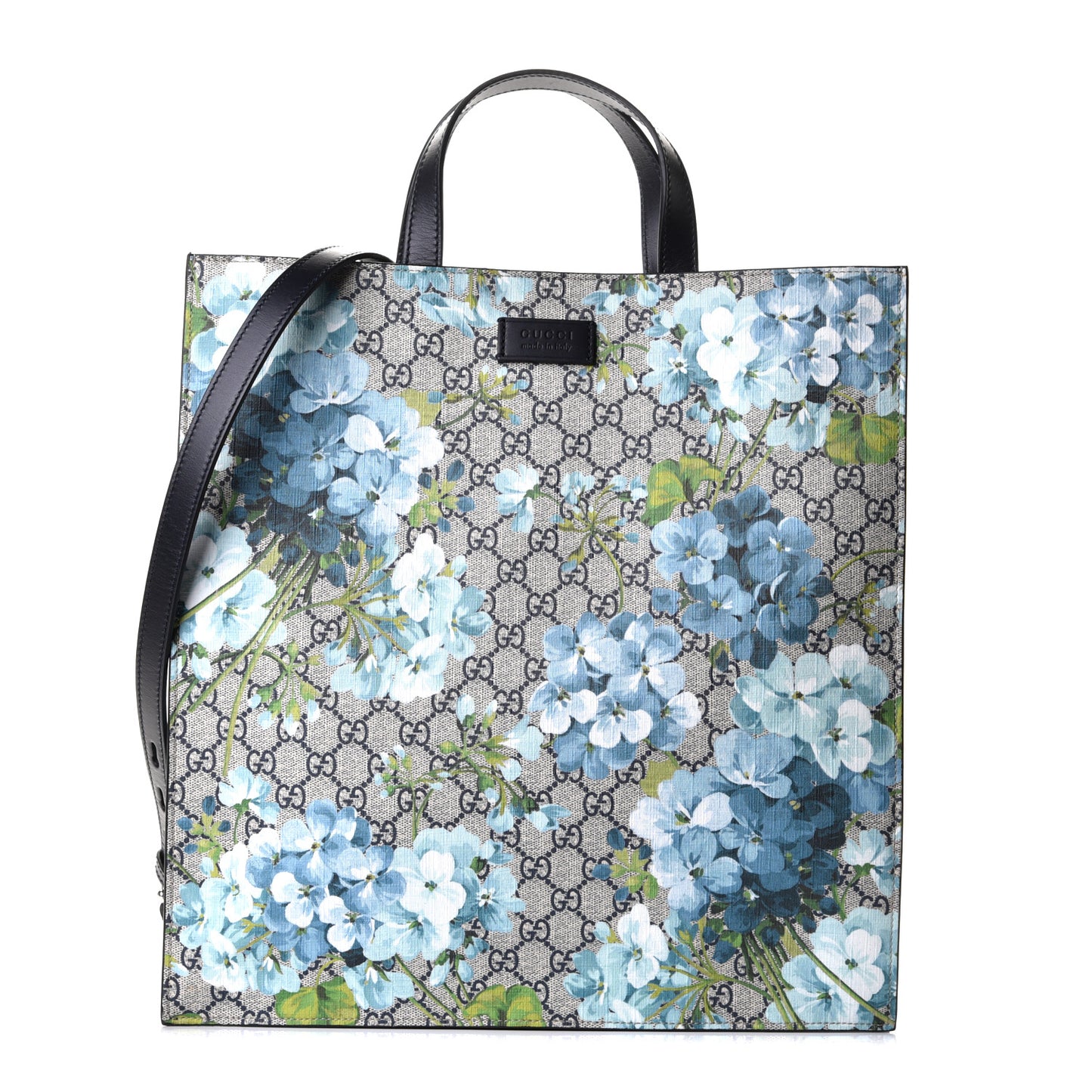 Soft GG Supreme Monogram Blooms Vertical Tote Blue