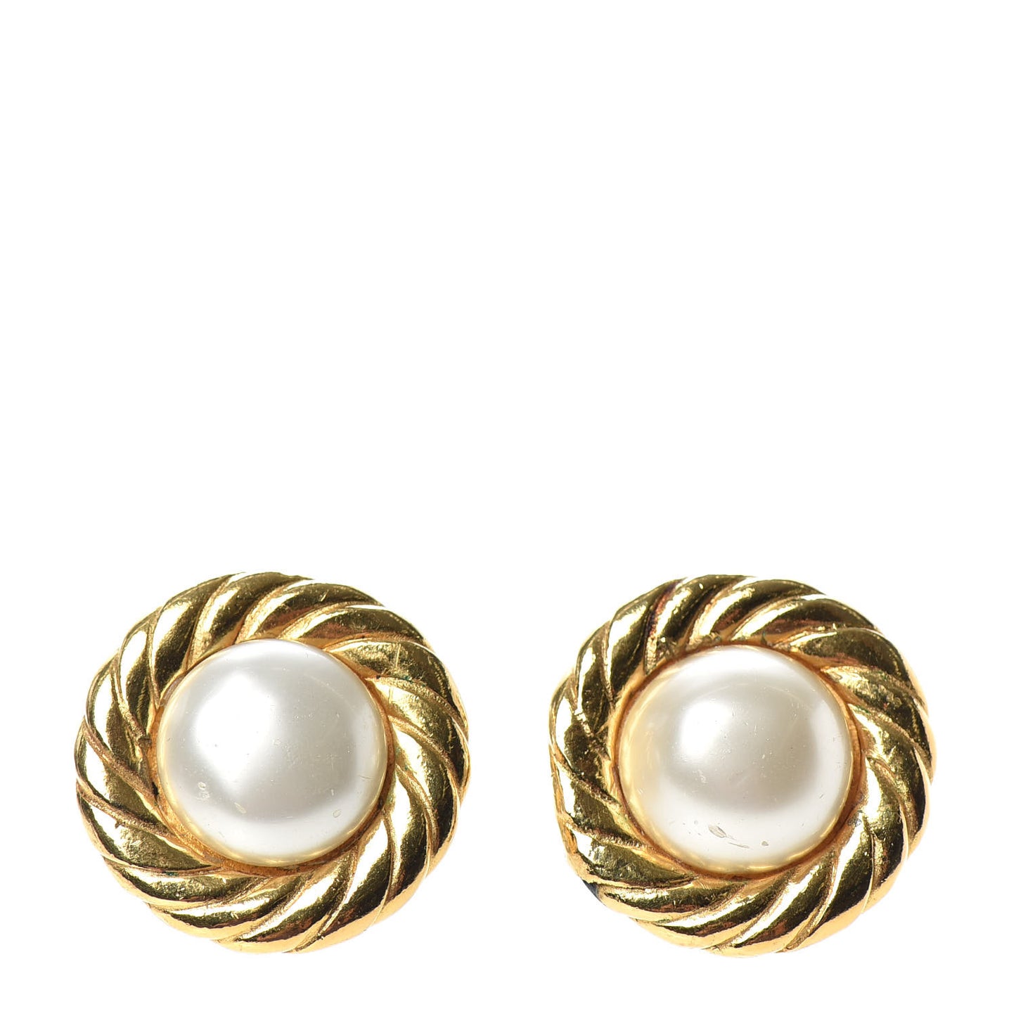 Pearl Clip On Earrings Gold