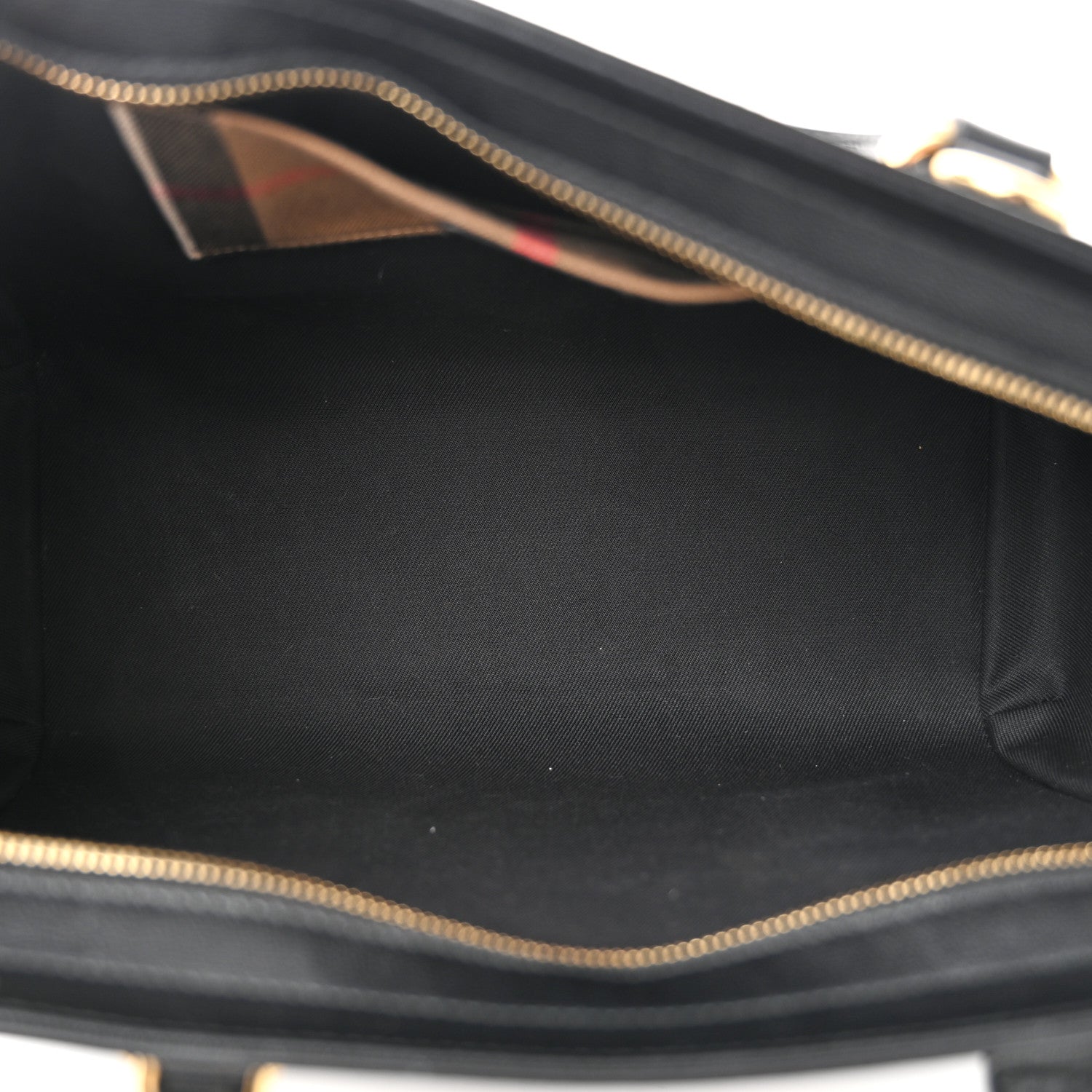 Burberry Calfskin Mega Check Small Banwell Tote Black 5 of 10