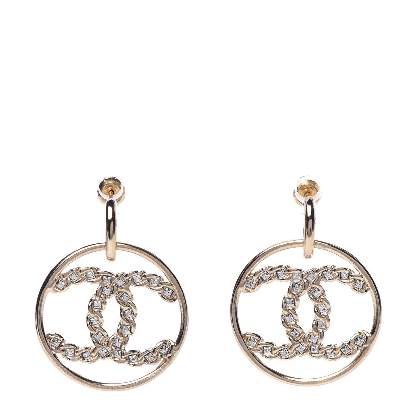 Crystal CC Earrings Gold