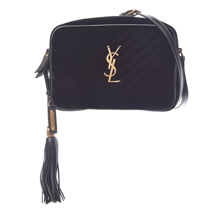 Saint Laurent Velvet Matelasse Monogram Lou Camera Bag Black 1 of 10