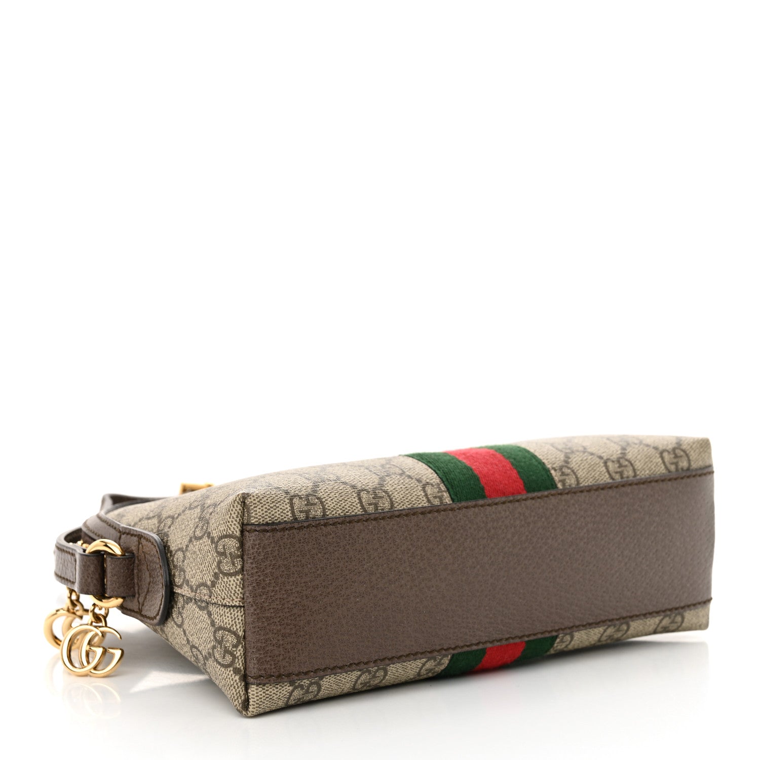 Gucci GG Supreme Monogram Textured Dollar Calfskin Web Small