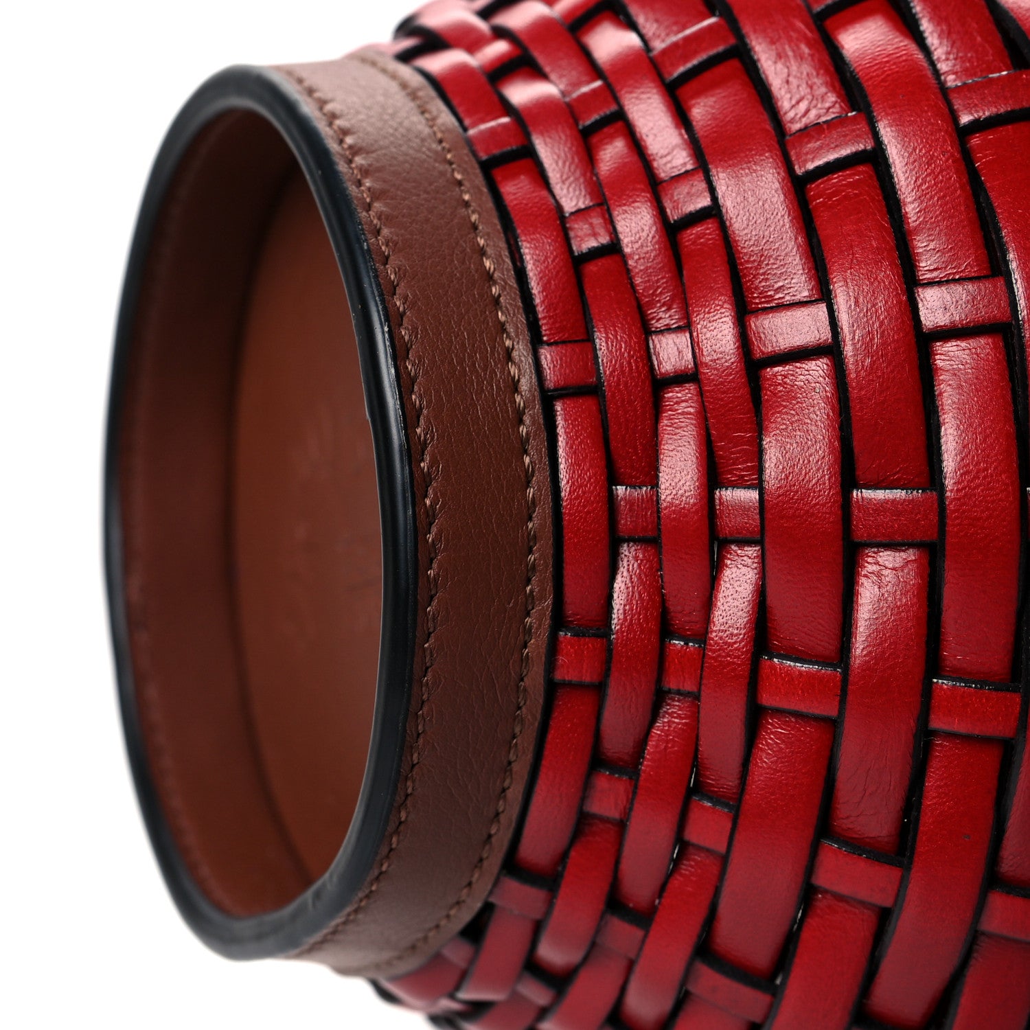 Loewe X SPIRITED AWAY Woven Calfskin Lantern Bag Rouge 9 of 9