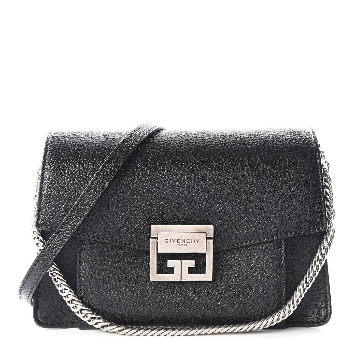 Goatskin Small GV3 Shoulder Bag Black