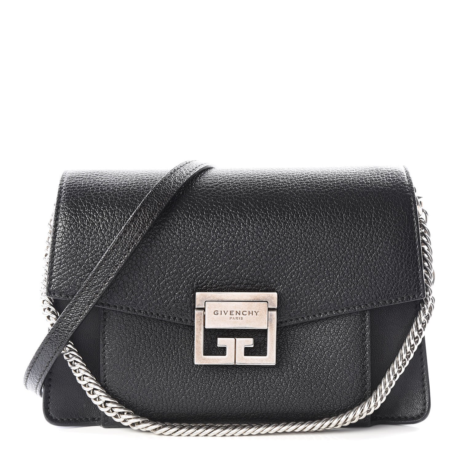 Givenchy Goatskin Small GV3 Shoulder Bag Black 1 of 8