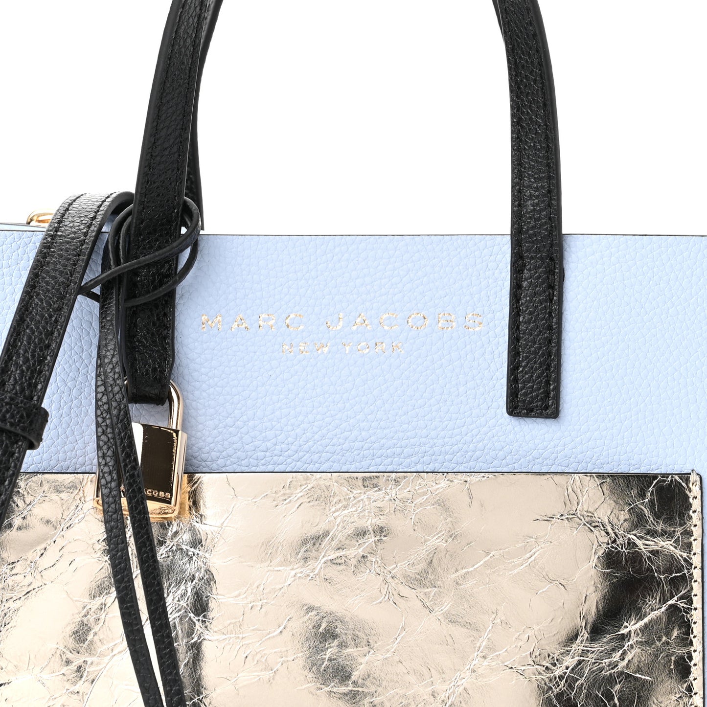 Calfskin Mini Grind Tote Bag Blue