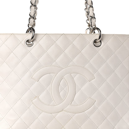 Chanel Caviar Quilted Grand Shopping Tote GST White 12 of 12