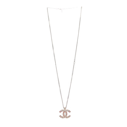 Chanel Resin Crystal Pearl Tweed Effect CC Necklace Gold Pink 3 of 5