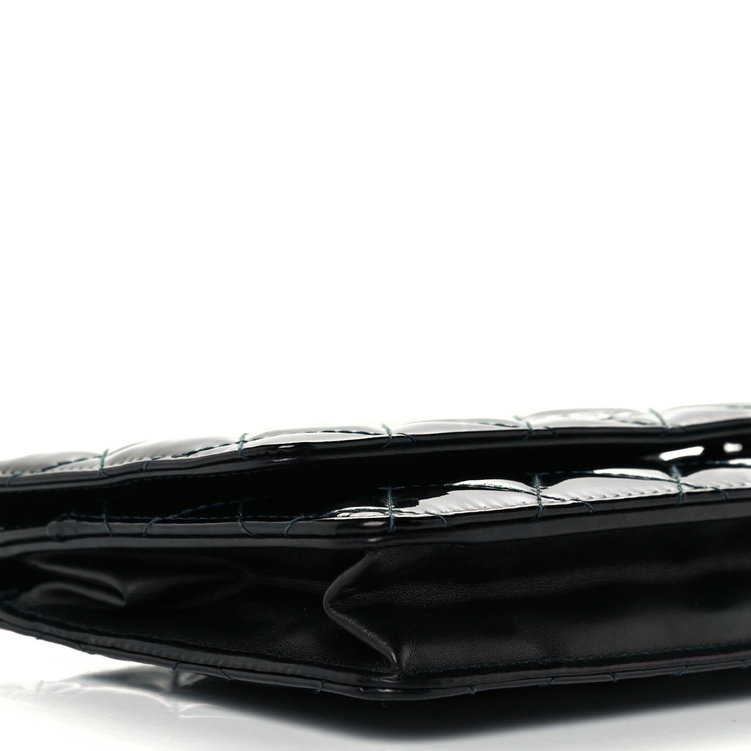 Chanel Patent Quilted Wallet On Chain WOC Navy 10 of 11