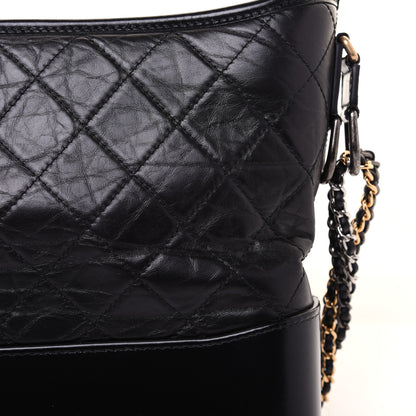 Chanel Aged Calfskin Quilted Medium Gabrielle Hobo Black 11 of 18