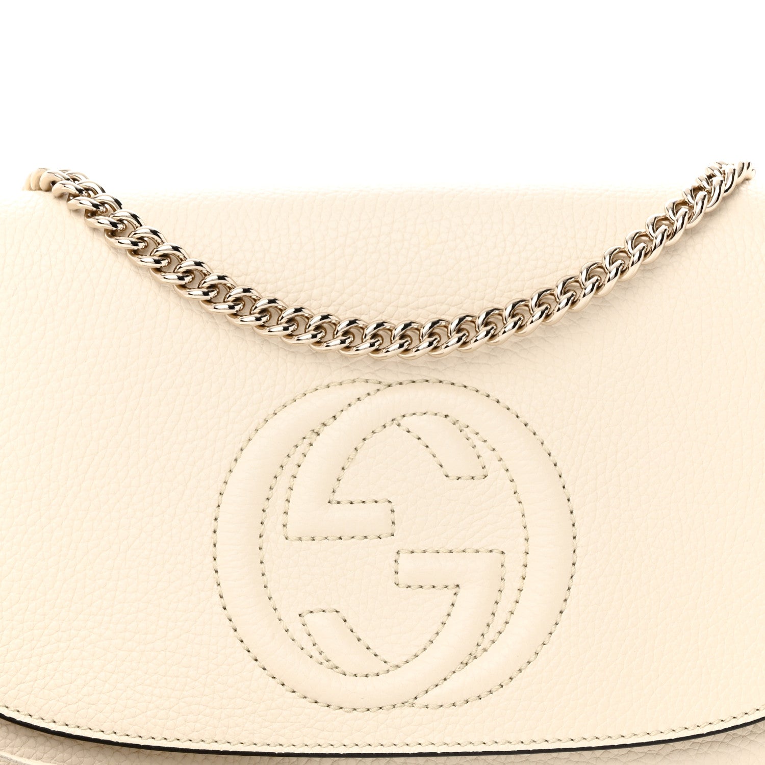 Gucci Cellarius Calfskin Medium Soho Flap Crossbody Ivoire 8 of 14