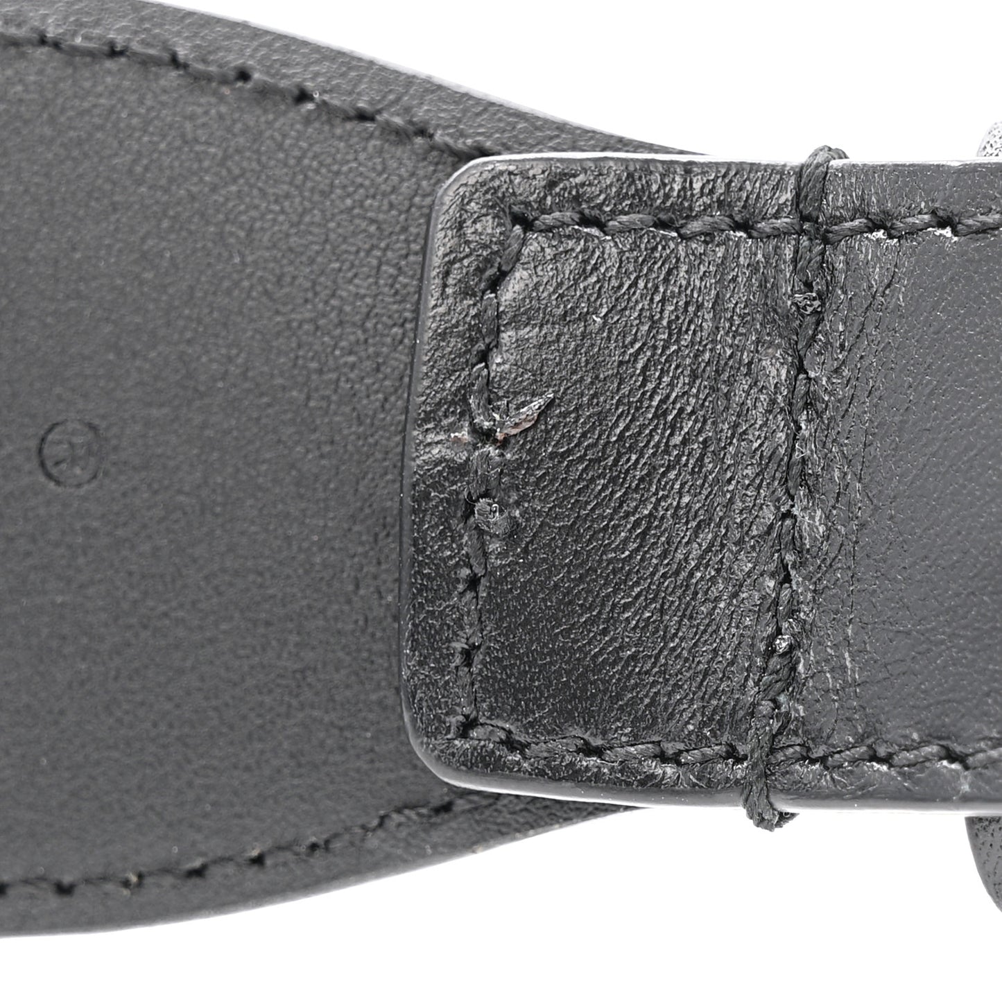 Efesto Leather Horsebit 25mm Belt 95 38 Black