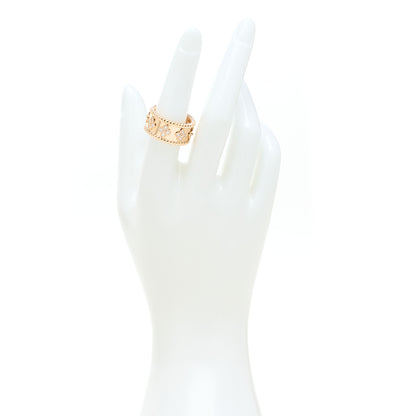 Van Cleef & Arpels 18K Rose Gold Diamond Medium Perlee Clovers Ring 54 7 2 of 5