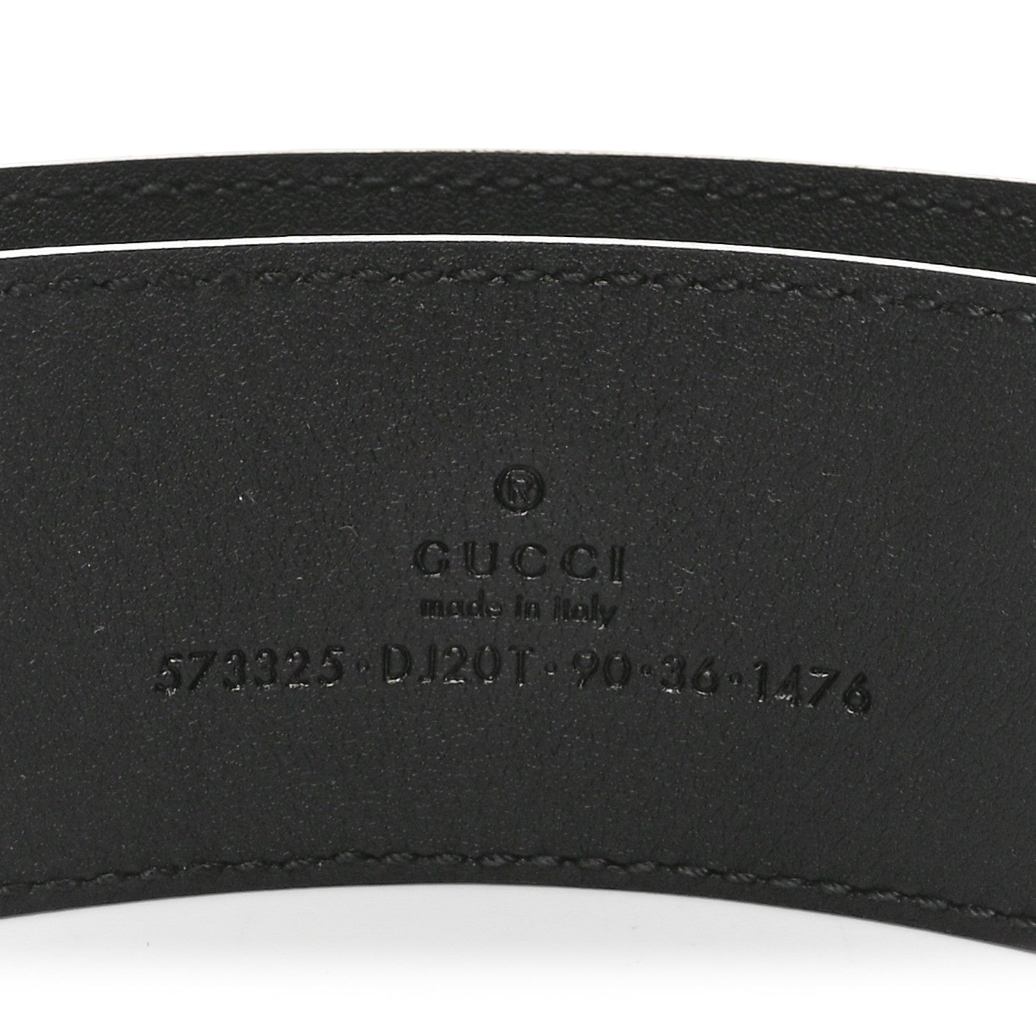 Gucci Textured Dollar Calfskin 40mm Belt 90 36 Black 5 of 5