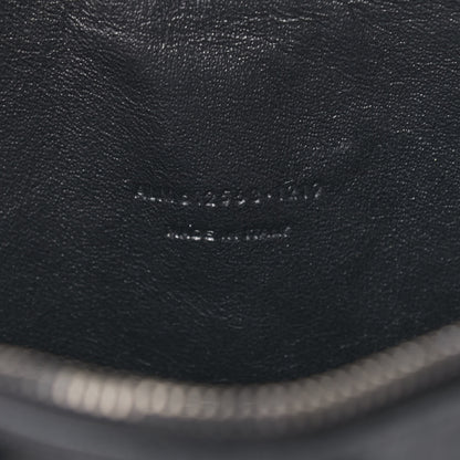 Saint Laurent Calfskin Crocodile Embossed Monogram Mini Lou Camera Bag Black 7 of 9